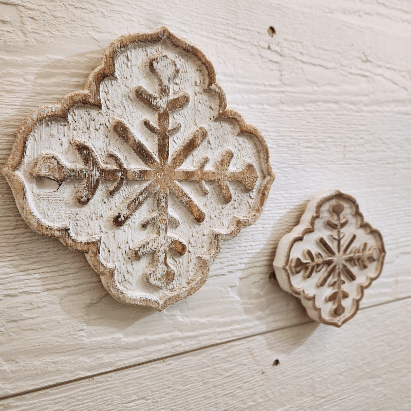 Wood Snowflake Plaque