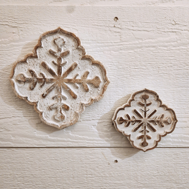 Wood Snowflake Plaque