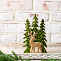 Wood Trees with Deer