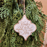 Wood Winter Ornament