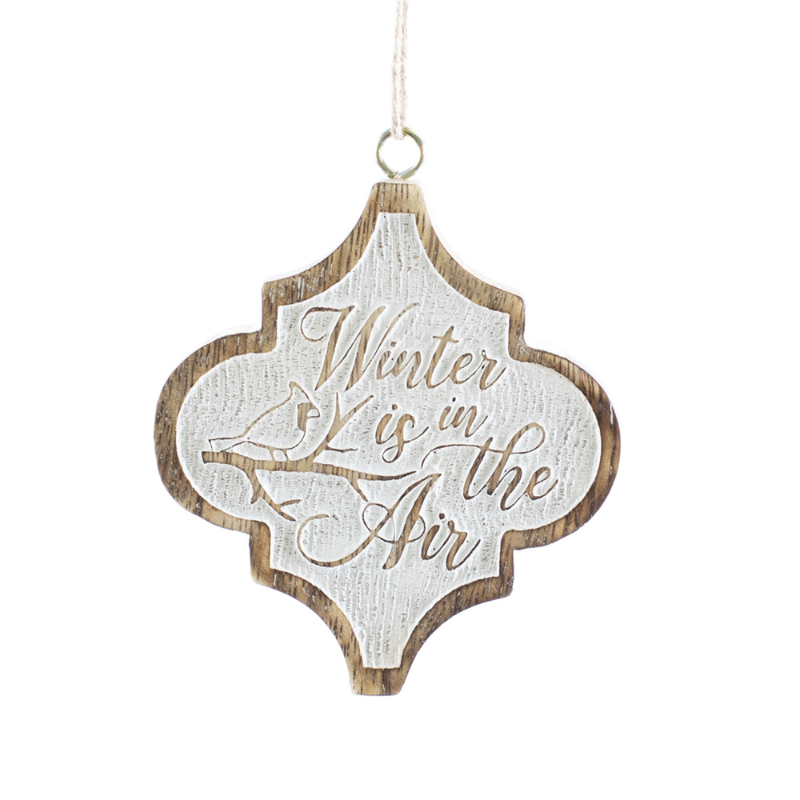 Wood Winter Ornament