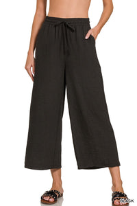 Woven Cropped Pants