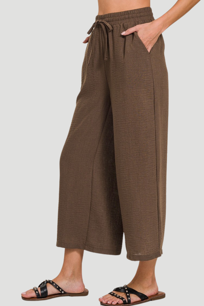 Woven Cropped Pants