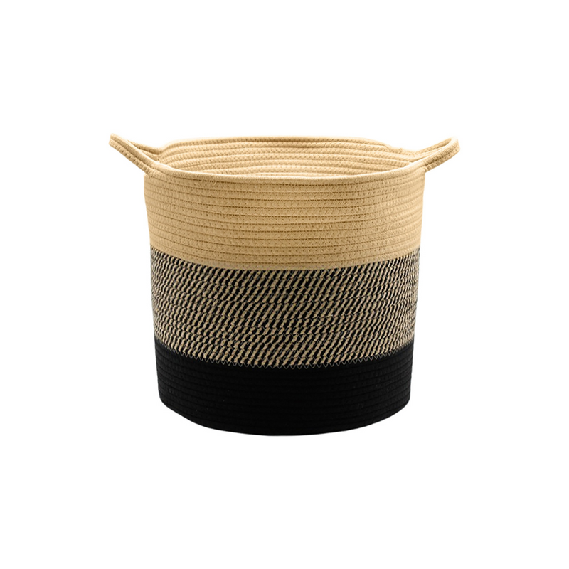 Black Woven Rope Basket