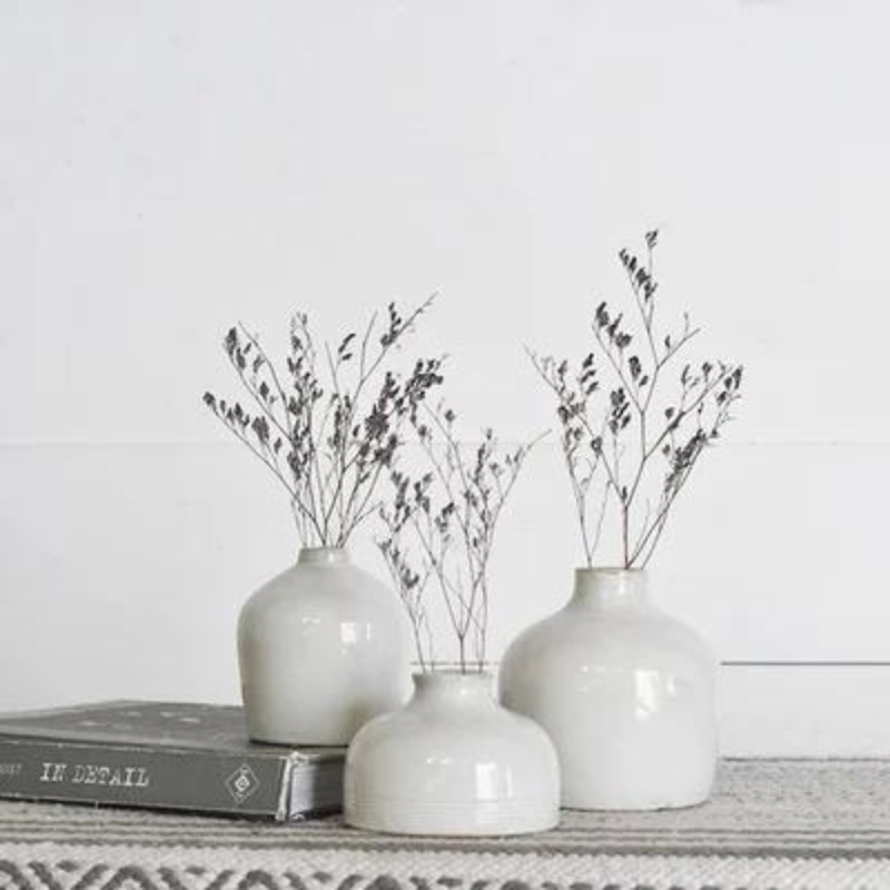 Bud White Vases