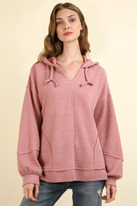 Casual Ribbed Hoodie