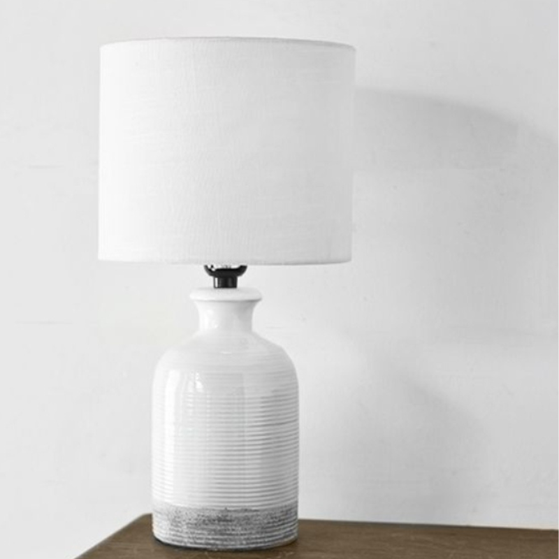 Ceramic Striped Lamp