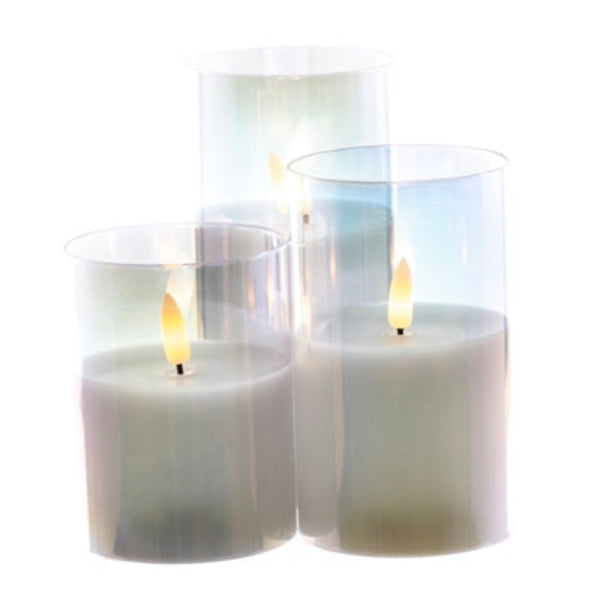 Clear Glass Flameless Candle