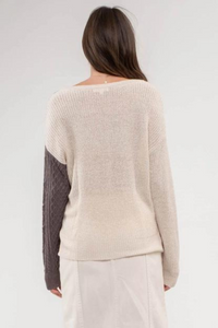 Colorblock V-Neck Sweater