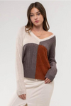 Colorblock V-Neck Sweater