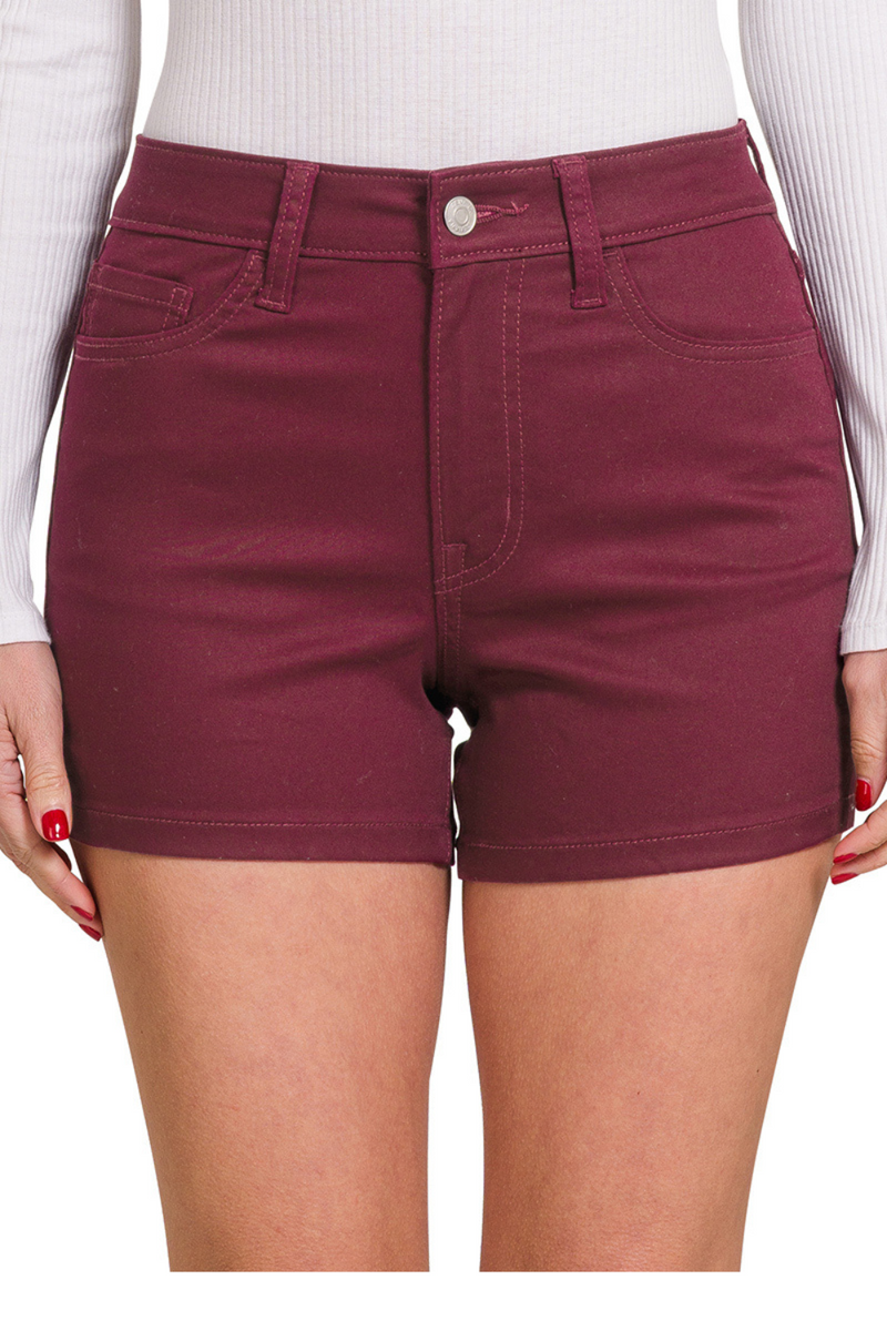 High Rise Colored Jean Short