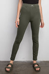 Cotton Twill Skinny Pants