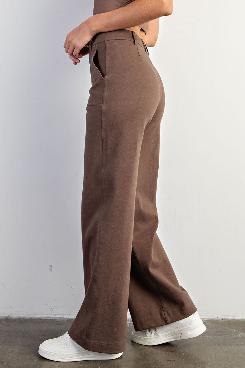 Twill Wide Leg Pants