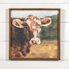 Wood Framed Cow Print