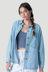 Denim Rounded Hem Jacket