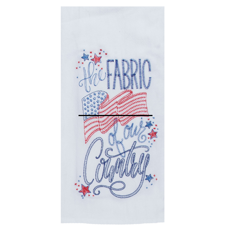 Patriotic Embroidered Towel