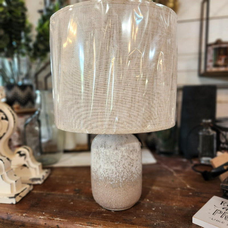 glazed earthen lamp