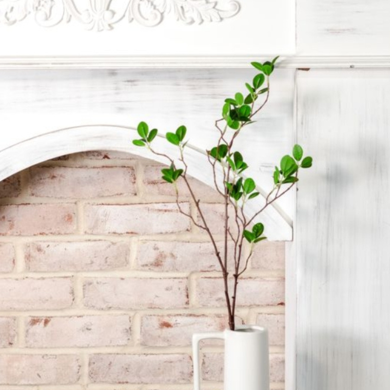 Faux Green Leaf Branch