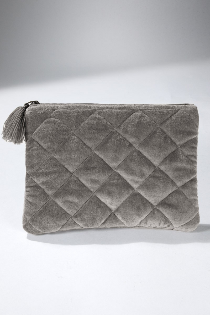 Velvet Quilted Pouch