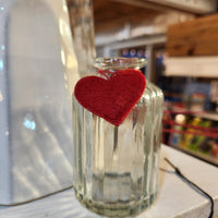 heart ornament on vase