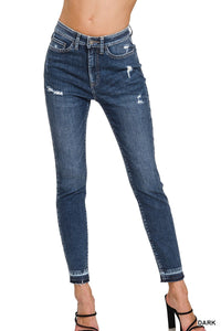 High Rise Distressed Skinny Jean