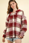 Hooded Plaid Shacket