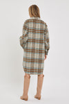 Brushed Plaid Long Shacket