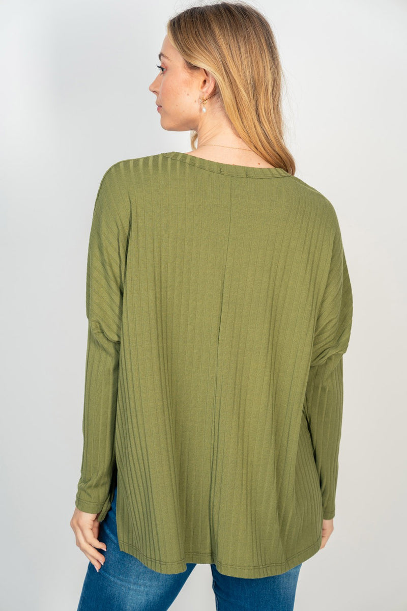 Long Sleeve V-Neck Top