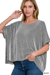 Oversized Ribbed Tee