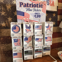 USA Flag Patriotic Mini Vinyl Stickers