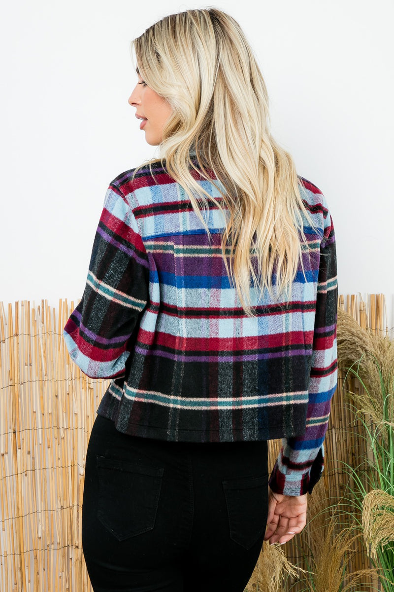 Plaid Crop Jacket