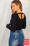 Plus Cut-out Back Bodysuit