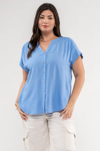 Plus Button Blouse