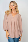 Plus Long Sleeve Blouse