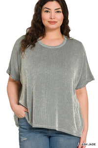 Oversized Ribbed Tee