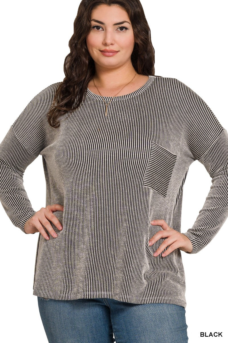 Ribbed Long Sleeve Top