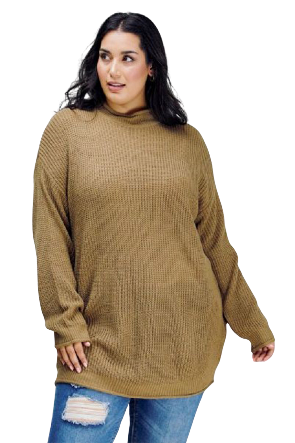 Mock Neck Long Sleeve Sweater