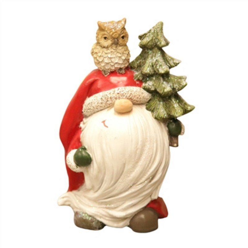 Resin Santa with Owl