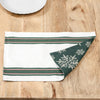 Green Snowflake Table Linen