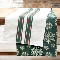 Green Snowflake Table Linen