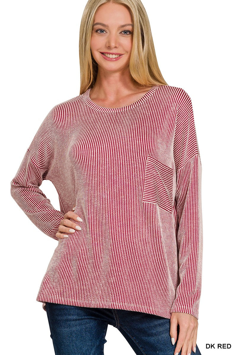 Ribbed Long Sleeve Top