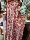 Pleated Floral Maxi Skirt