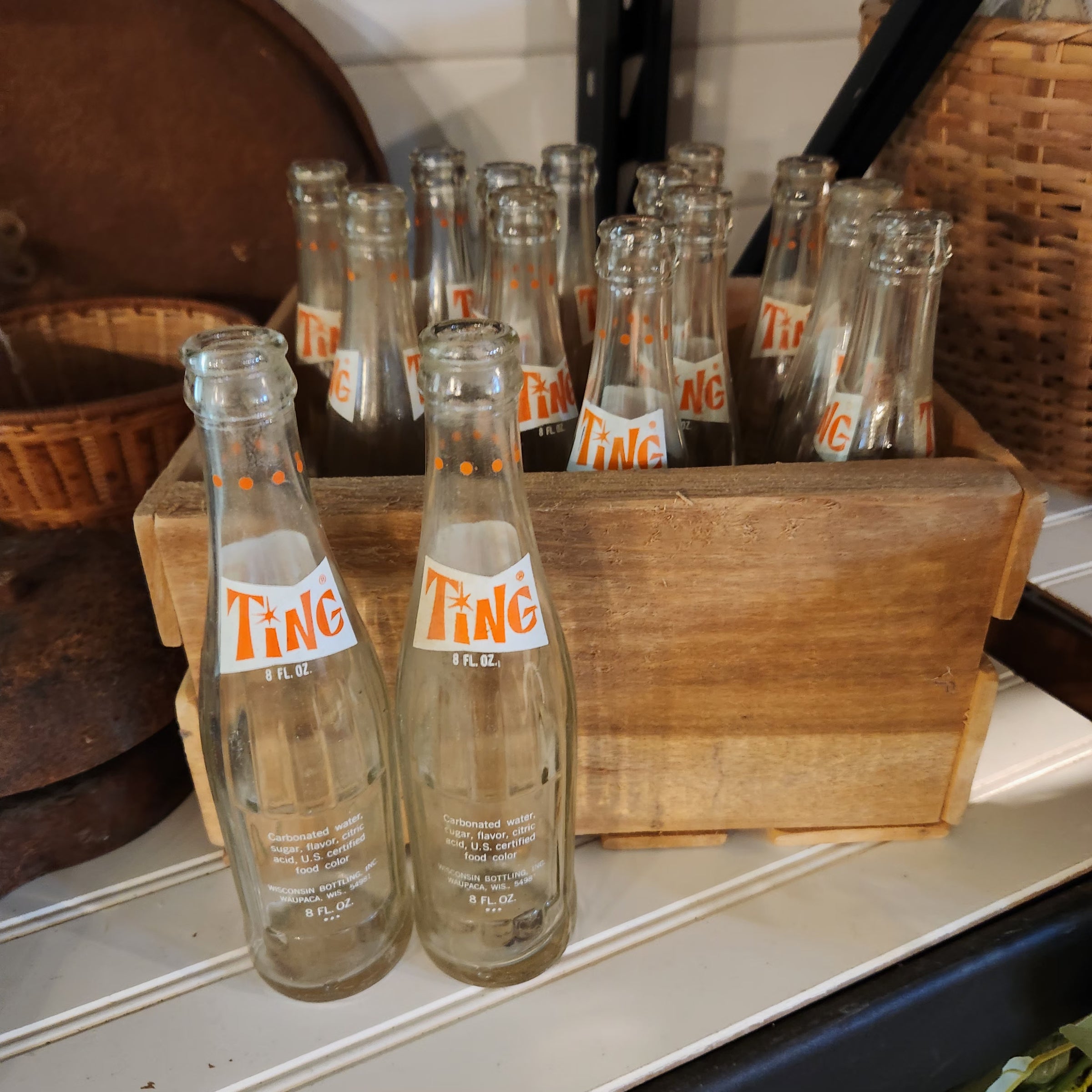 Vintage Ting Soda Pop Bottle