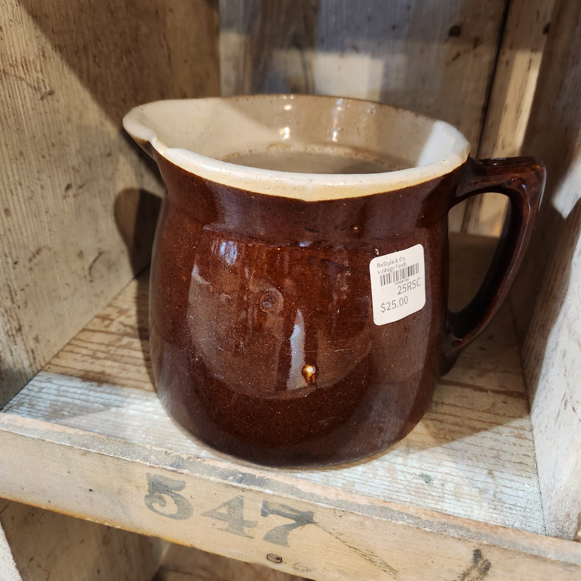 Vintage Stoneware Pitcher