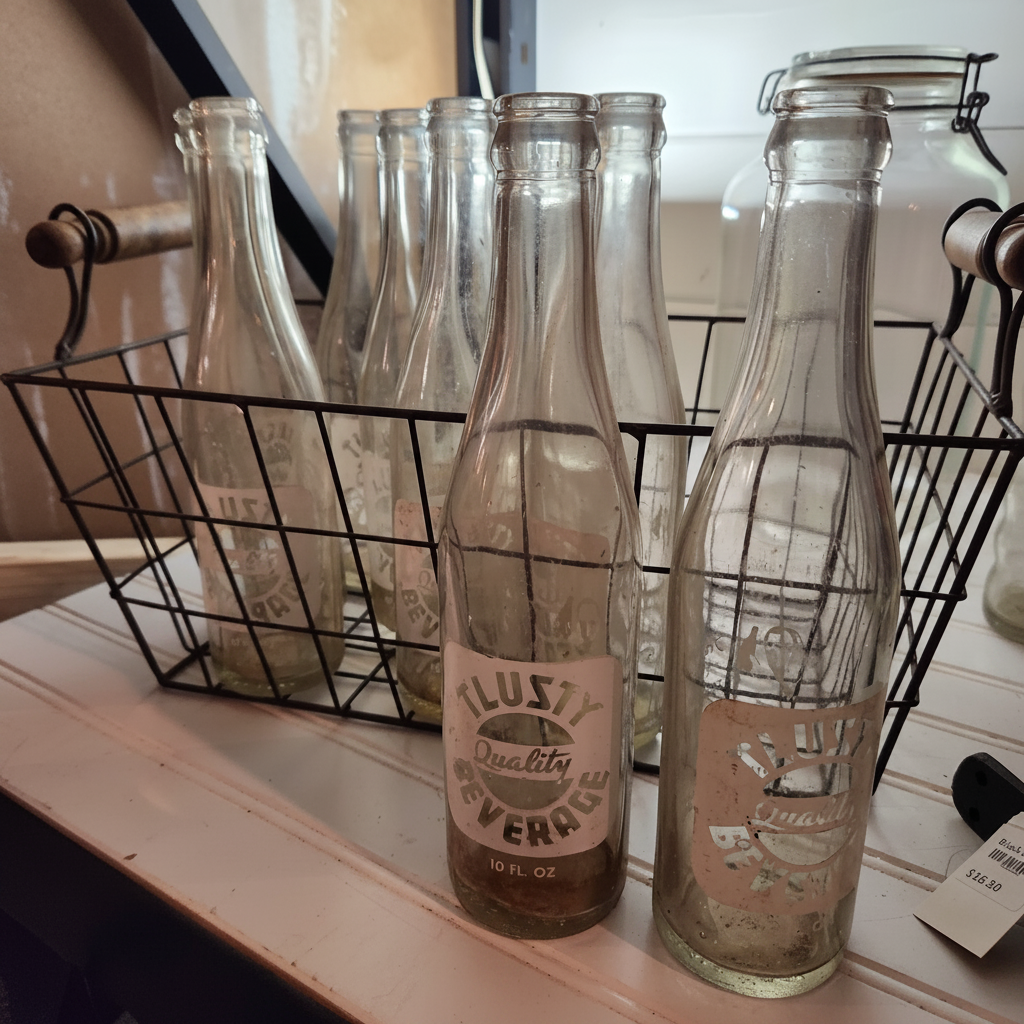 Vintage Tlusty Beverage Bottle