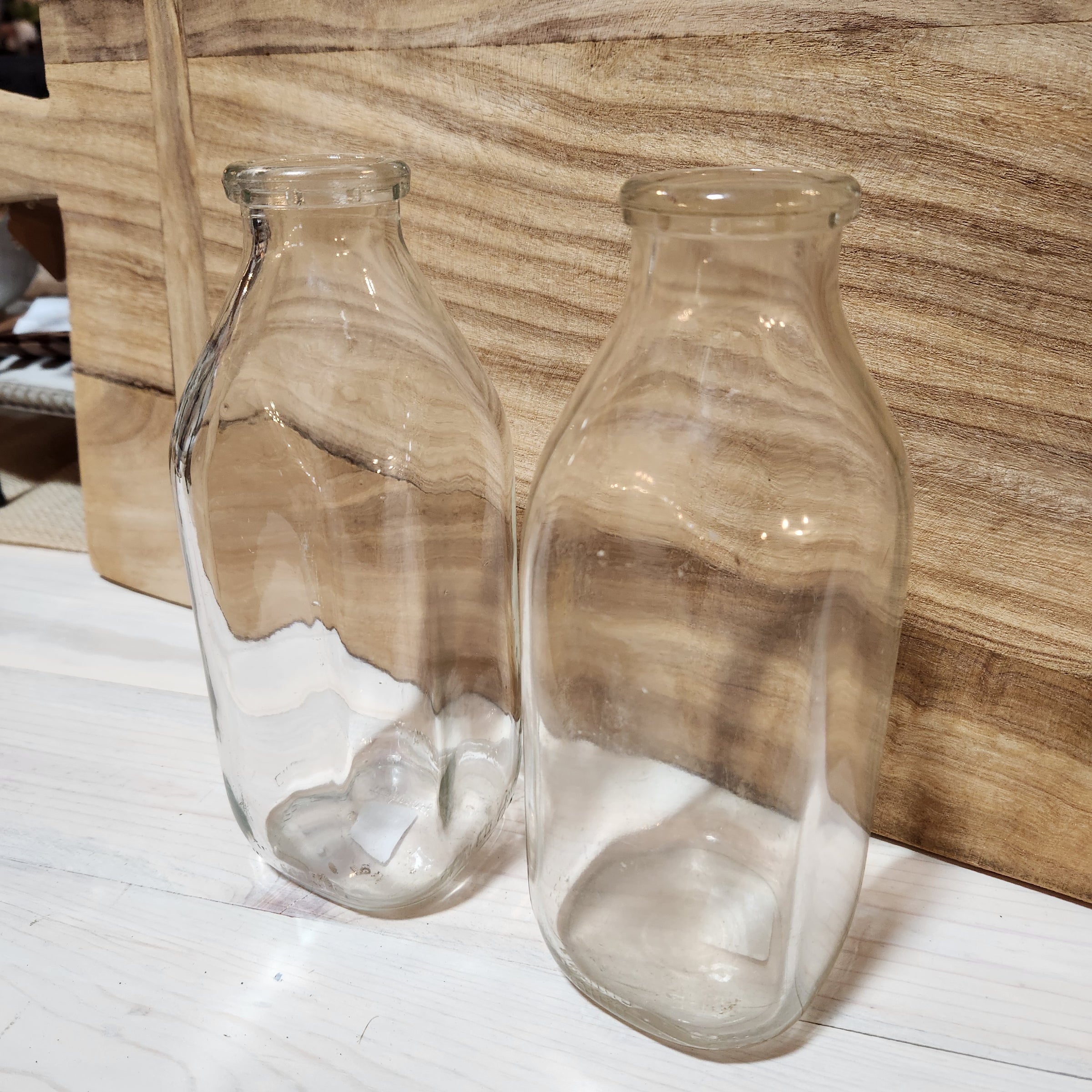 Vintage Glass Milk Bottle