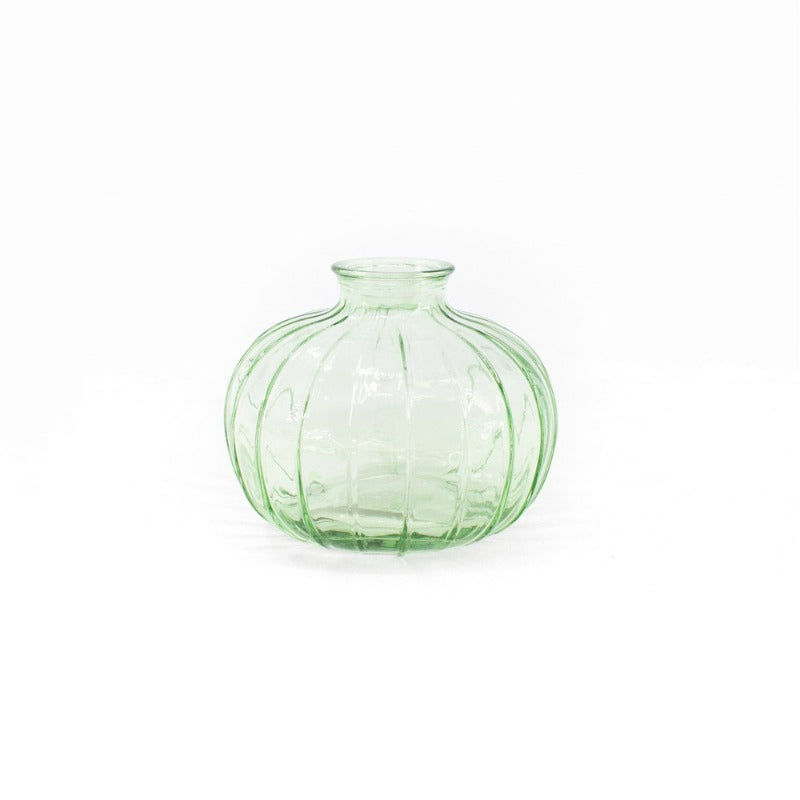 round-glass-vase-green
