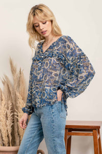 Ruffled Pattern Top