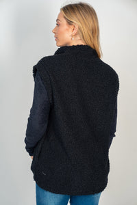 Black Sherpa Vest