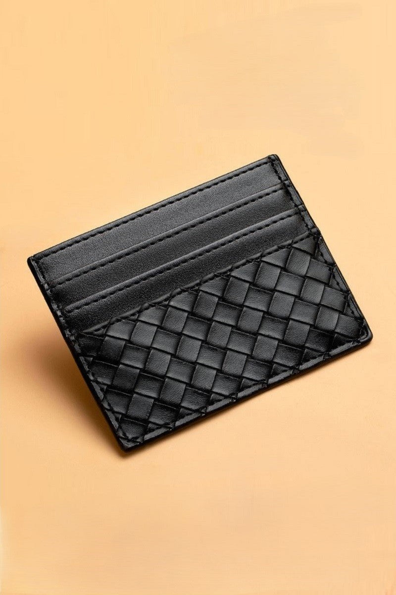 Small Slim Weave Wallet